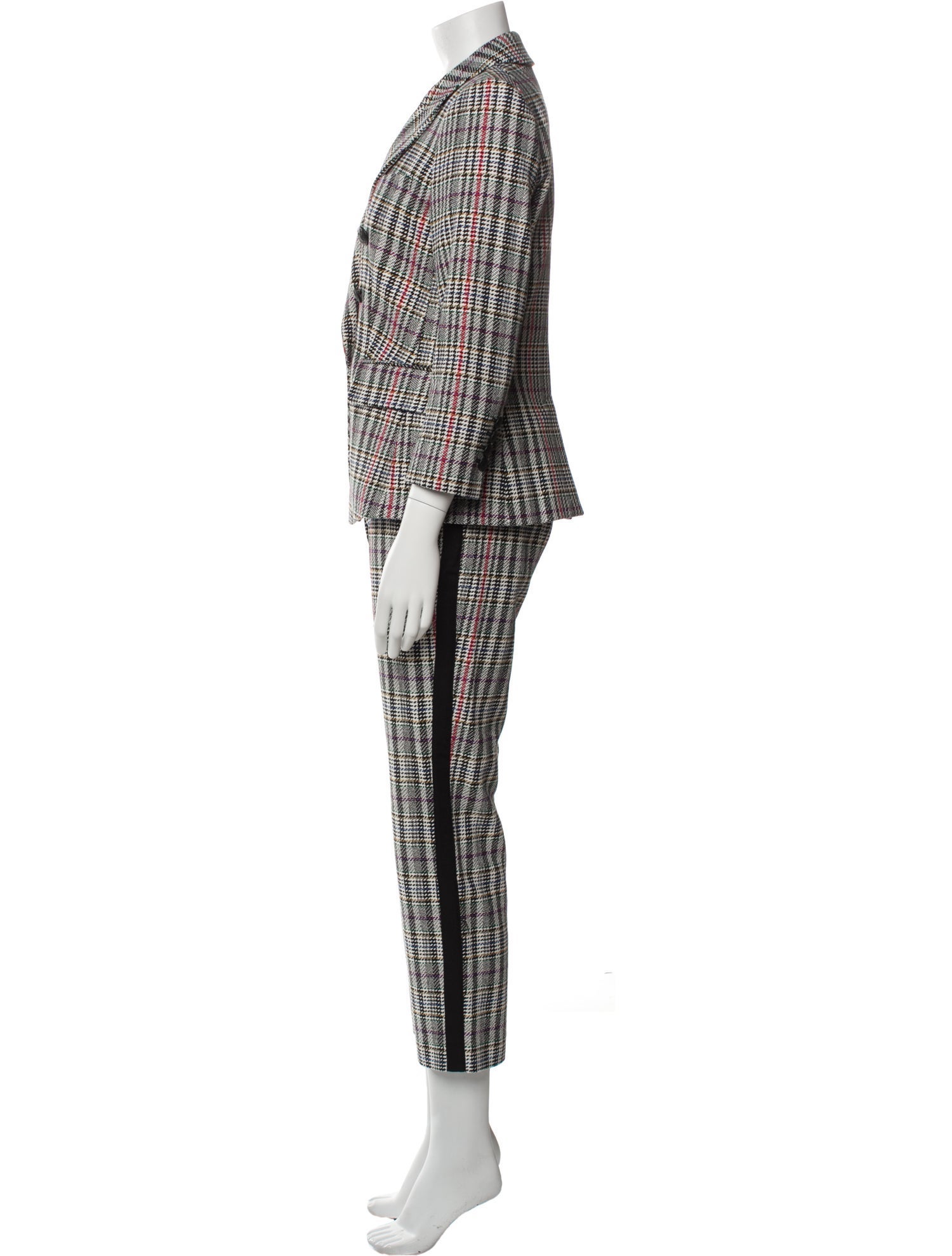 Veronica Beard Plaid Print Pantsuit